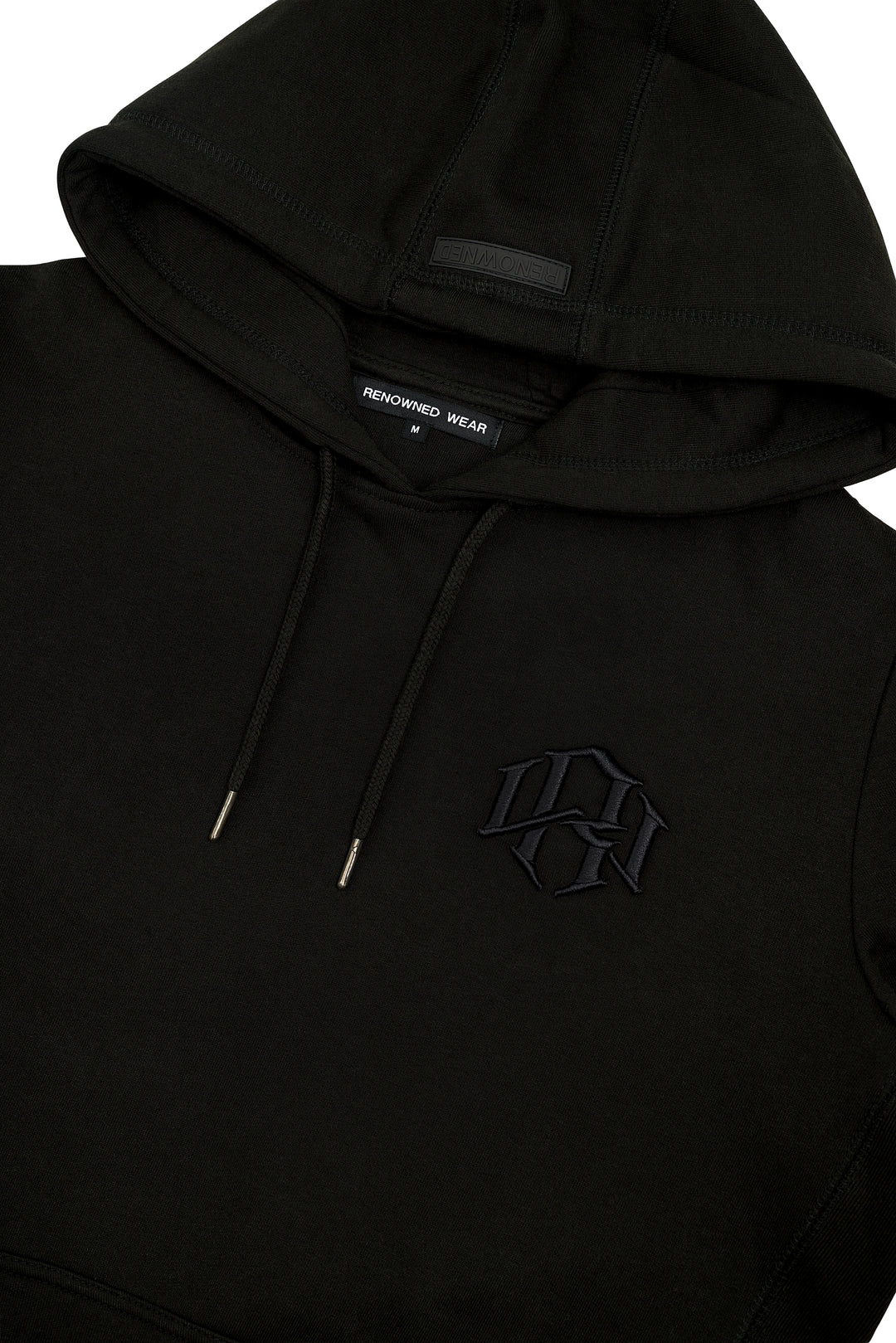 R. W LOGO HOODIE BLACK by RENOWNED WEAR - HOODIE available at RENOWNED WEAR 