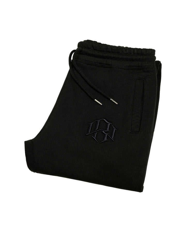 R. W LOGO SWEATPANTS BLACK by RENOWNED WEAR  - SWEATPANT available at RENOWNED WEAR 