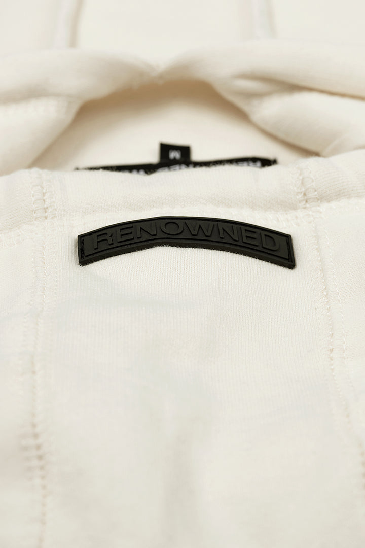 R. W LOGO HOODIE CREAM by RENOWNED WEAR - HOODIE available at RENOWNED WEAR 