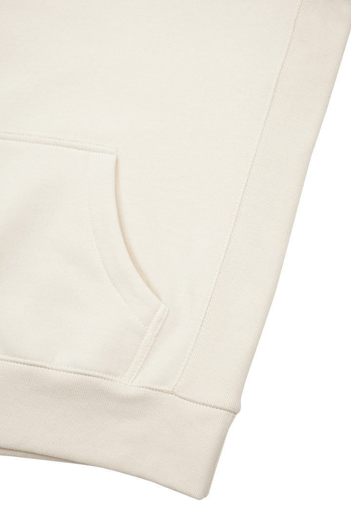 R. W LOGO HOODIE CREAM by RENOWNED WEAR - HOODIE available at RENOWNED WEAR 