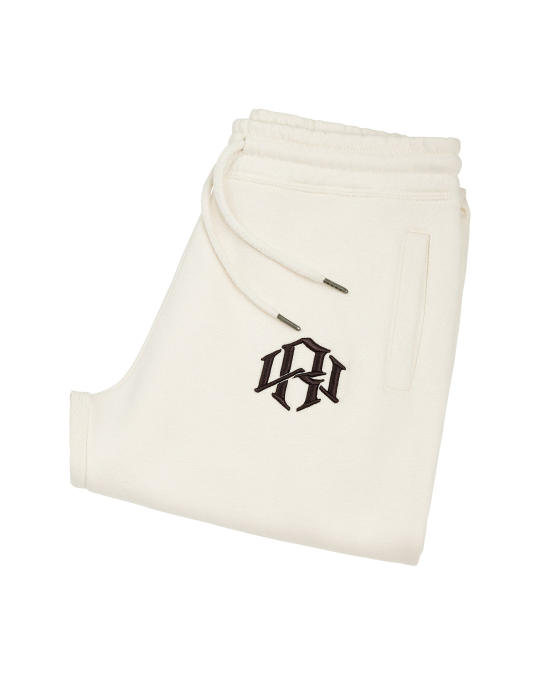 R. W LOGO SWEATPANTS CREAM by RENOWNED WEAR  - SWEATPANT available at RENOWNED WEAR 