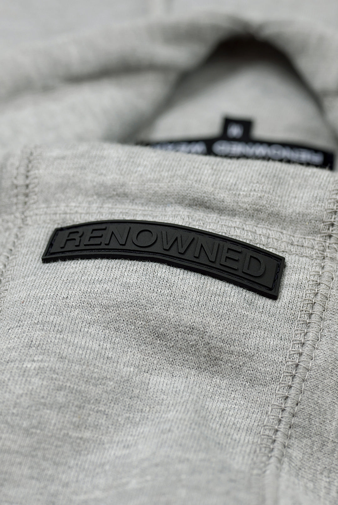 R. W LOGO HOODIE HEATHER GREY by RENOWNED WEAR - HOODIE available at RENOWNED WEAR 