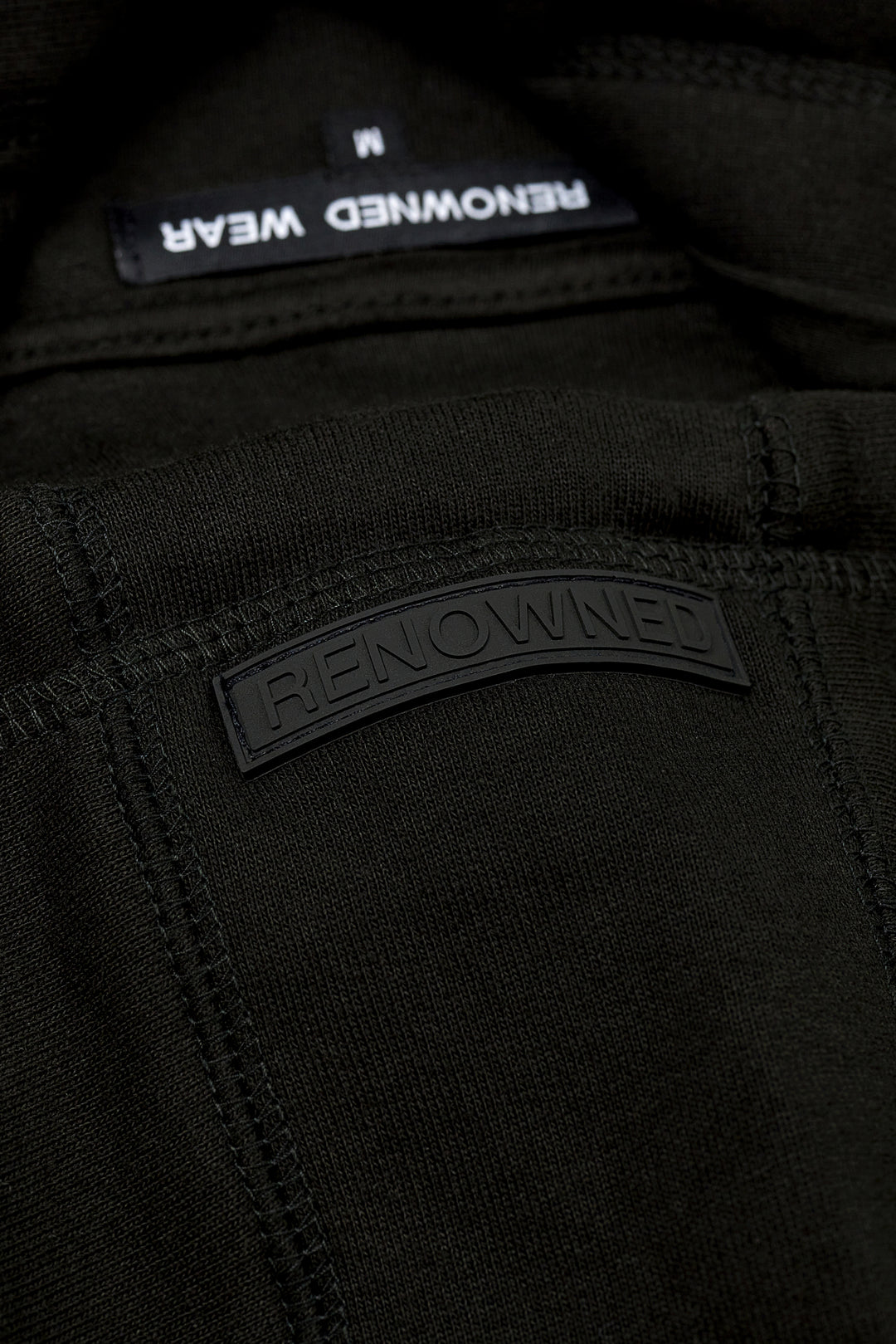 R. W LOGO HOODIE BLACK by RENOWNED WEAR - HOODIE available at RENOWNED WEAR 