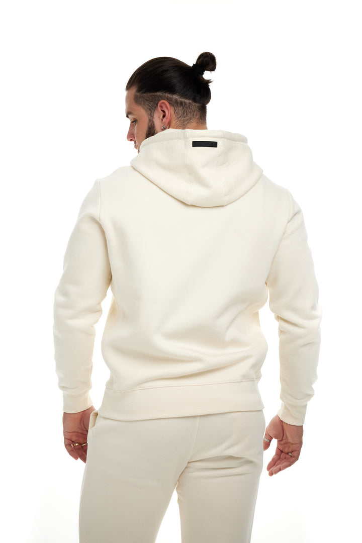 R. W LOGO HOODIE CREAM by RENOWNED WEAR - HOODIE available at RENOWNED WEAR 