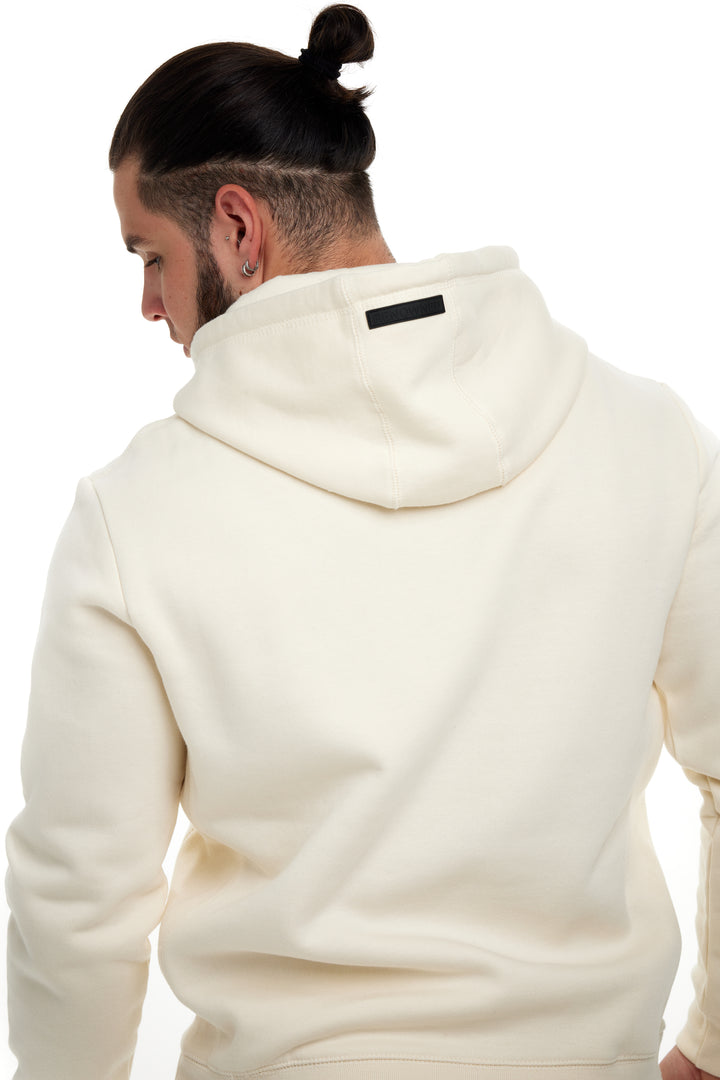 R. W LOGO HOODIE CREAM by RENOWNED WEAR - HOODIE available at RENOWNED WEAR 