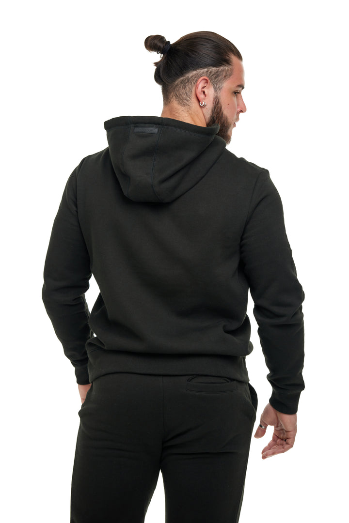 R. W LOGO HOODIE BLACK by RENOWNED WEAR - HOODIE available at RENOWNED WEAR 