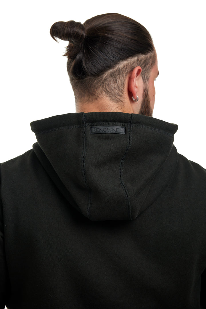 R. W LOGO HOODIE BLACK by RENOWNED WEAR - HOODIE available at RENOWNED WEAR 