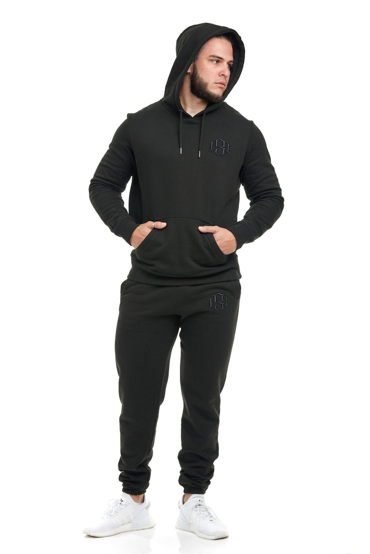 R. W LOGO HOODIE BLACK by RENOWNED WEAR - HOODIE available at RENOWNED WEAR 