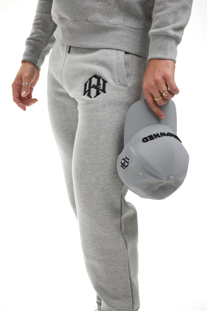 R. W LOGO SWEATPANTS HEATHER GREY by RENOWNEDWEAR - SWEATPANT available at RENOWNED WEAR 