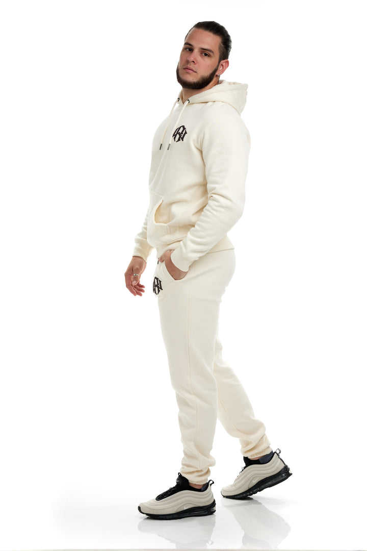 R. W LOGO SWEATPANTS CREAM by RENOWNED WEAR  - SWEATPANT available at RENOWNED WEAR 