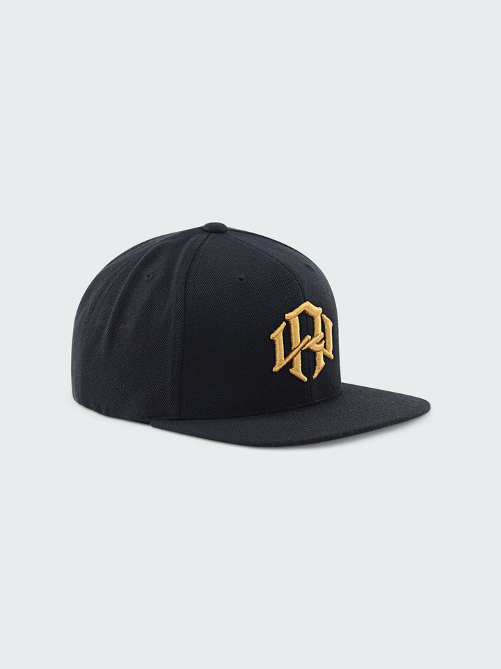 R. W MONOGRAM SNAPBACK BLACK-GOLD by RENOWNED WEAR - HATS available at RENOWNED WEAR 