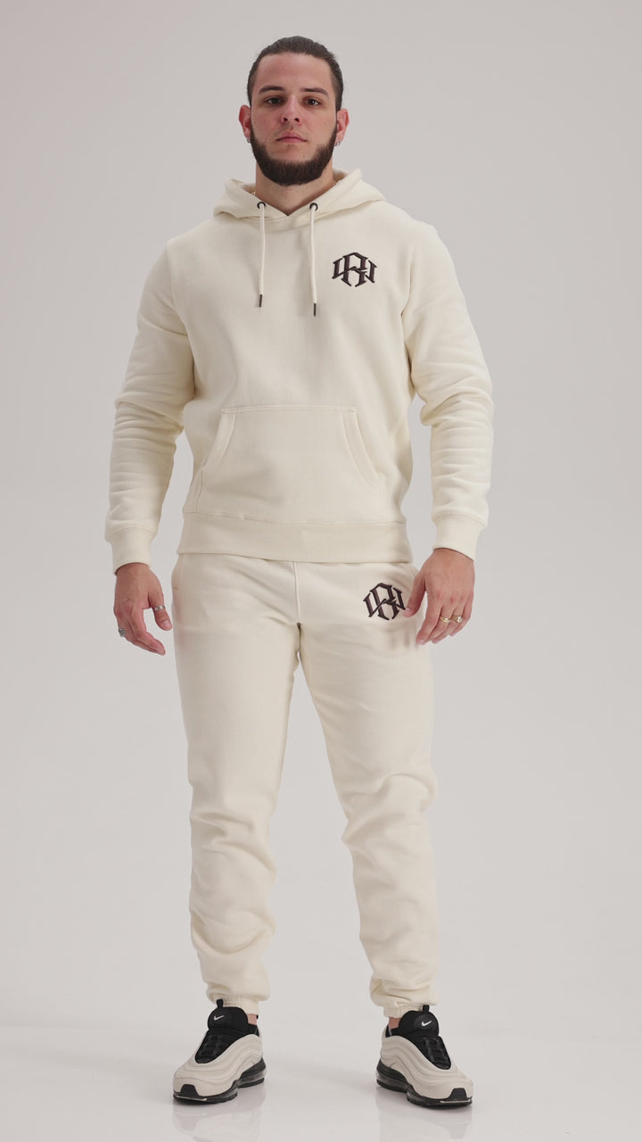 R. W LOGO HOODIE CREAM